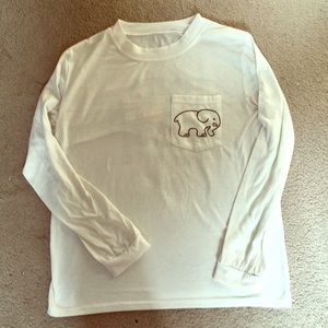 White  Ivory Ella Long Sleeve Tee Shirt